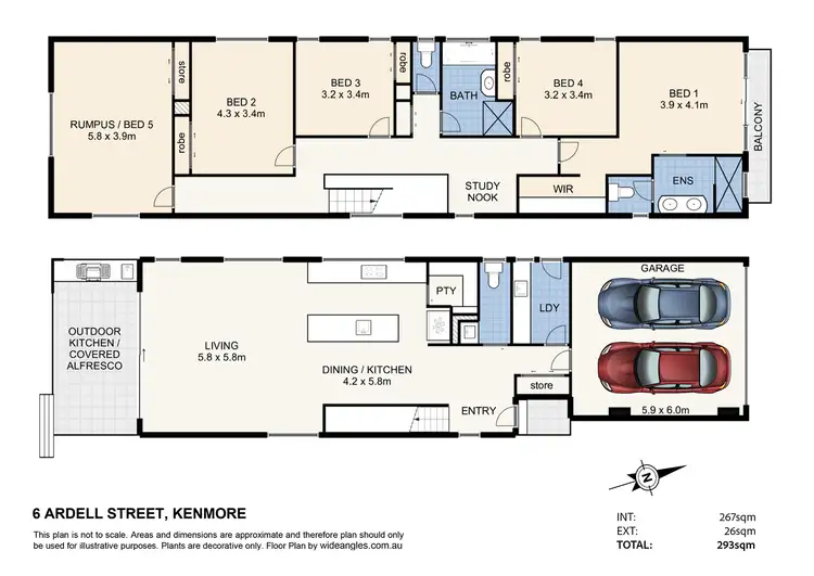 Floorplan of Homely house listing, 6 Ardell Street, Kenmore QLD 4069