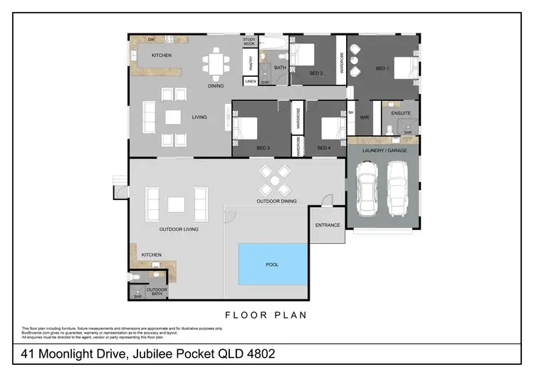 Floorplan of Homely house listing, 41 Moonlight Drive, Jubilee Pocket QLD 4802