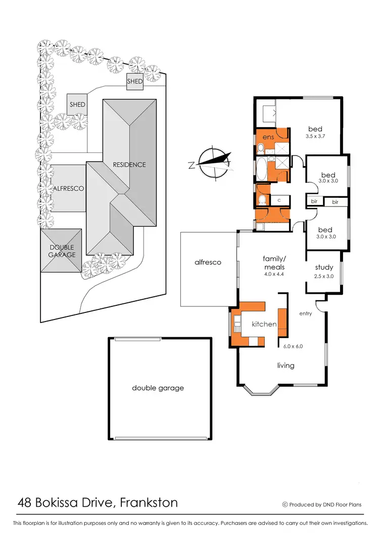Floorplan of Homely house listing, 48 Bokissa Drive, Frankston VIC 3199