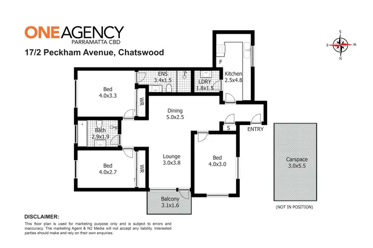 Floorplan of Homely unit listing, 17/2 Peckham Avenue, Chatswood NSW 2067