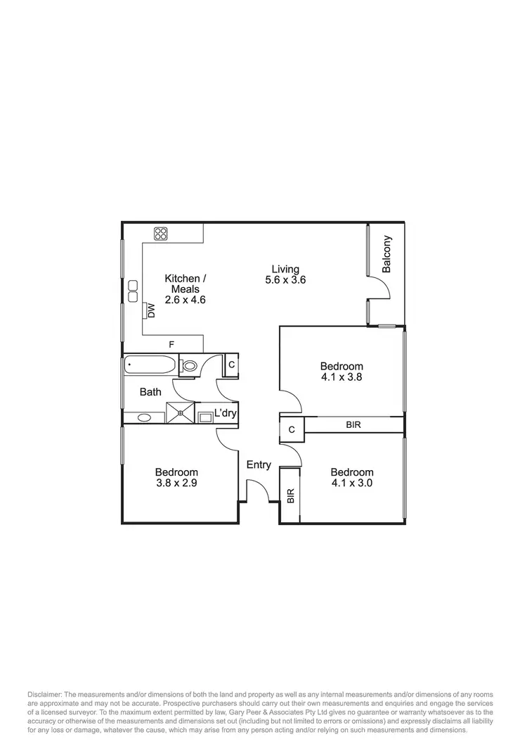 Floorplan of Homely apartment listing, 6/36 Narong Road, Caulfield North VIC 3161