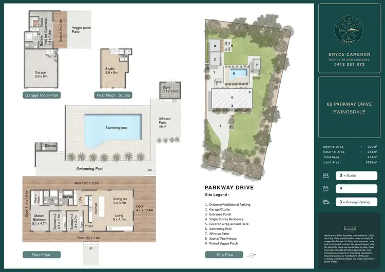 Floorplan of Homely house listing, 66 Parkway Drive, Ewingsdale NSW 2481