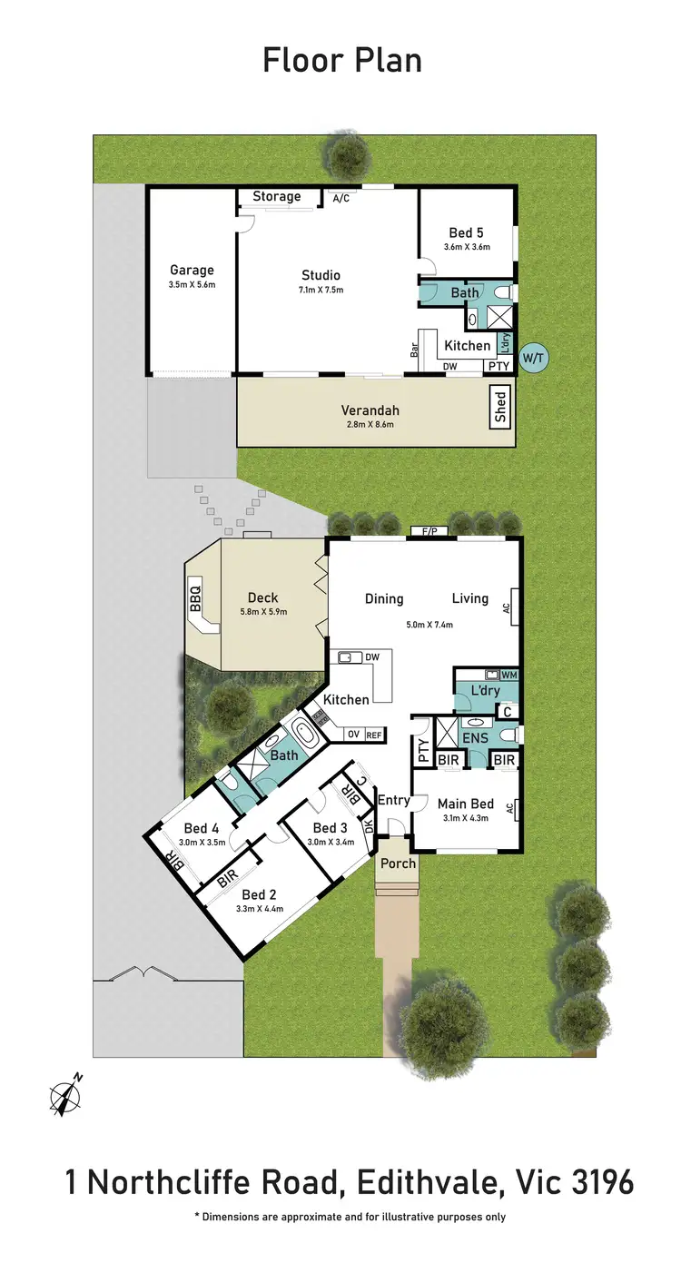 Floorplan of Homely house listing, 1 Northcliffe Road, Edithvale VIC 3196