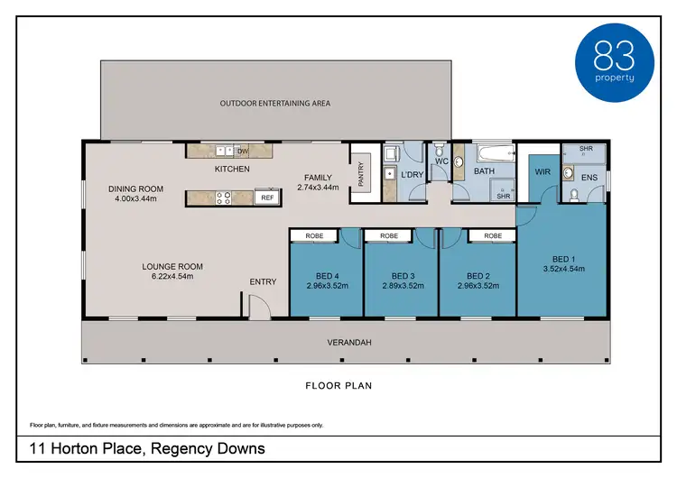 Floorplan of Homely house listing, 11 Horton Place, Regency Downs QLD 4341