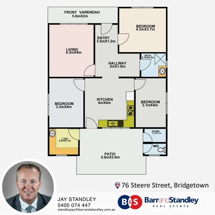 Floorplan of Homely house listing, 76 Steere Street, Bridgetown WA 6255