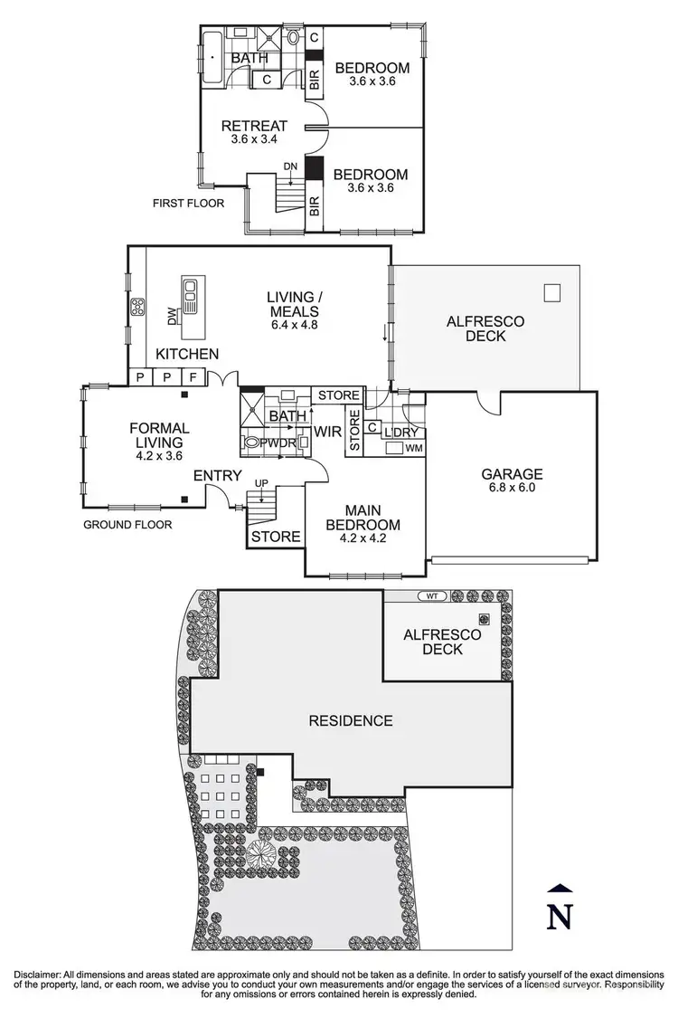 Floorplan of Homely townhouse listing, 1/13 Premier Avenue, Mitcham VIC 3132