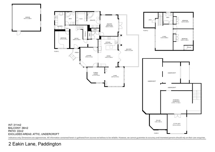 Floorplan of Homely house listing, 2 Eakin Lane, Paddington QLD 4064