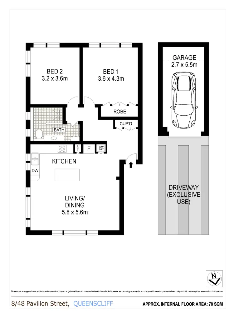 Floorplan of Homely apartment listing, 8/48 Pavilion Street, Queenscliff NSW 2096