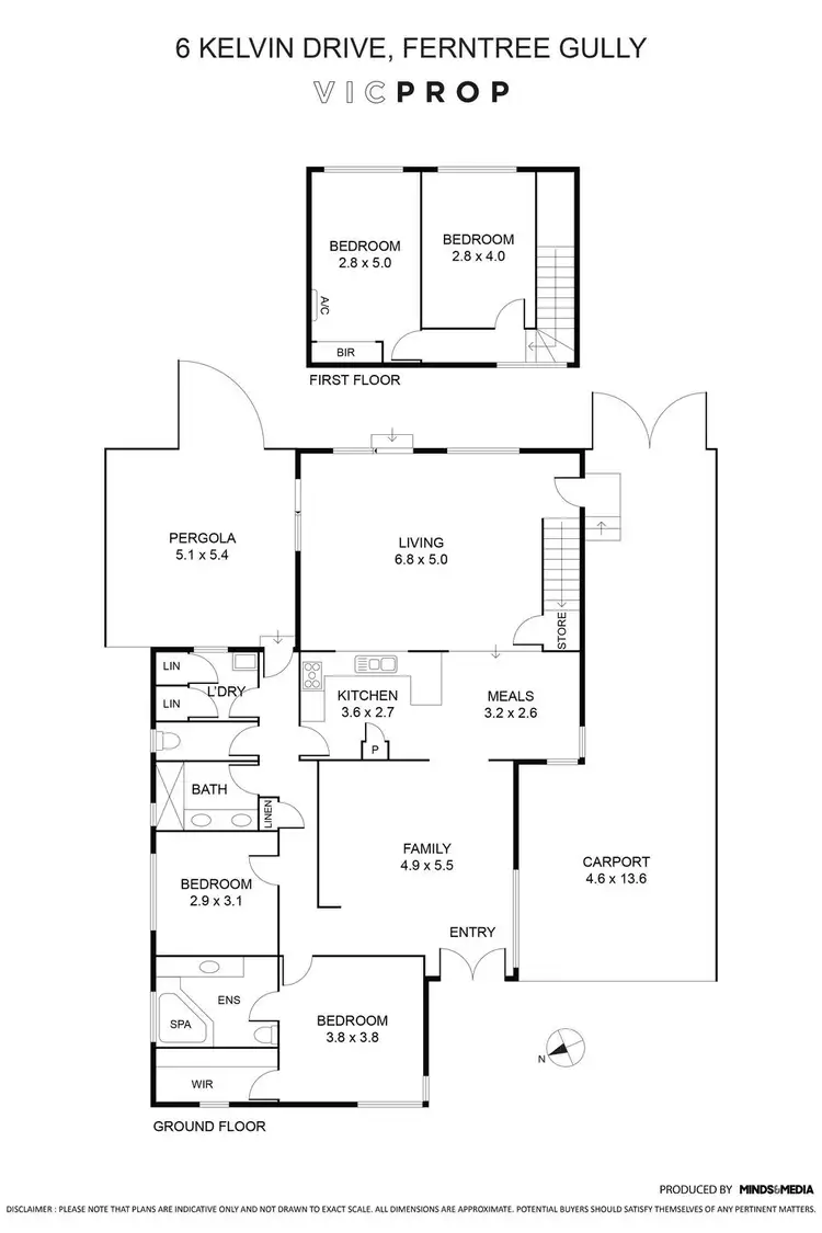 Floorplan of Homely house listing, 6 Kelvin Drive, Ferntree Gully VIC 3156