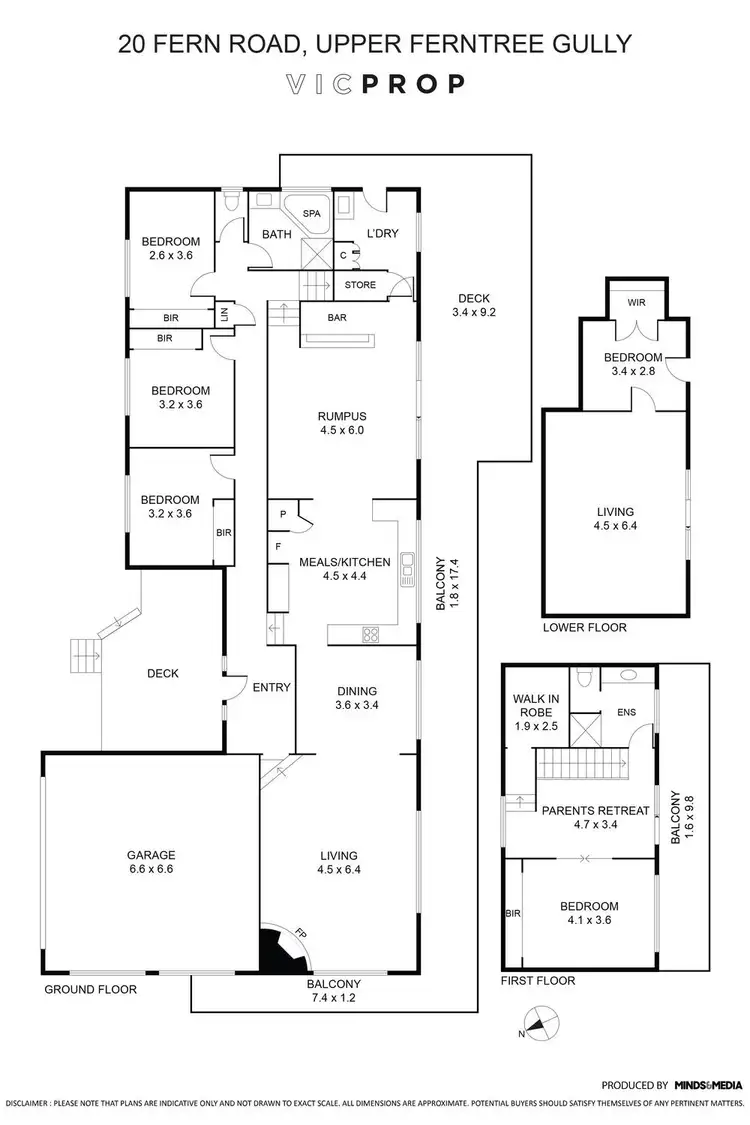 Floorplan of Homely house listing, 20 Fern Road, Upper Ferntree Gully VIC 3156