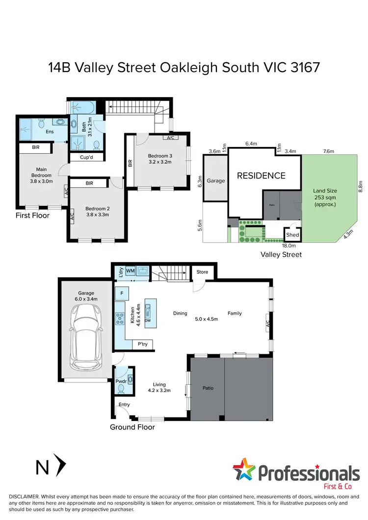 Floorplan of Homely townhouse listing, 14B Valley Street, Oakleigh South VIC 3167