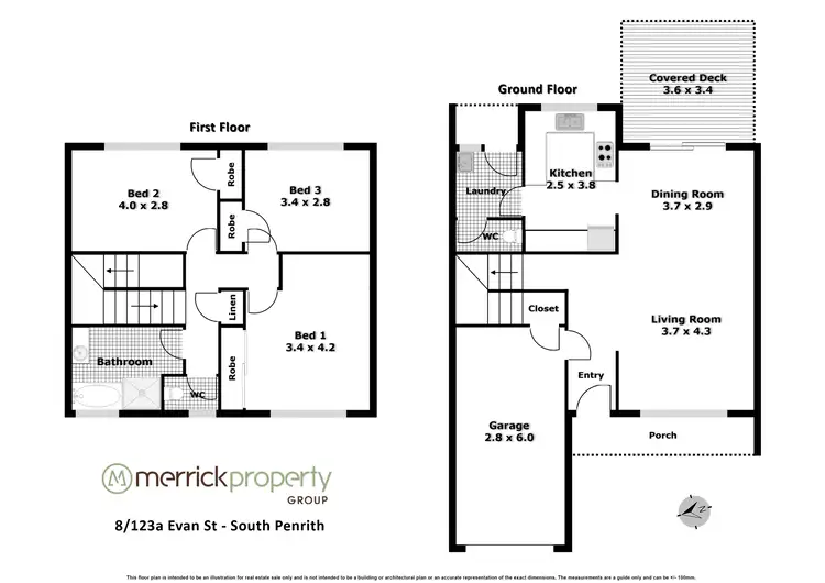 Floorplan of Homely townhouse listing, 8/123A Evan Street, South Penrith NSW 2750