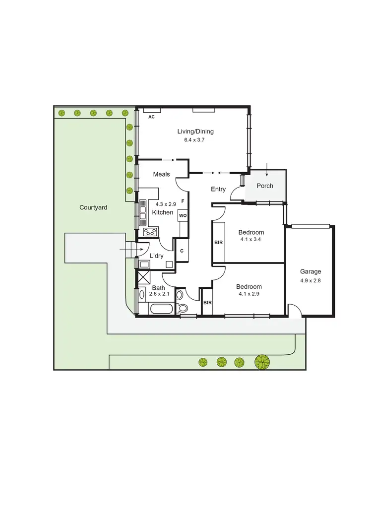 Floorplan of Homely unit listing, 4/17 Newlyn Street, Caulfield VIC 3162