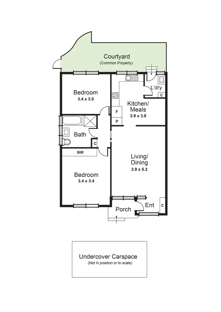 Floorplan of Homely unit listing, 6/594 Inkerman Road, Caulfield North VIC 3161