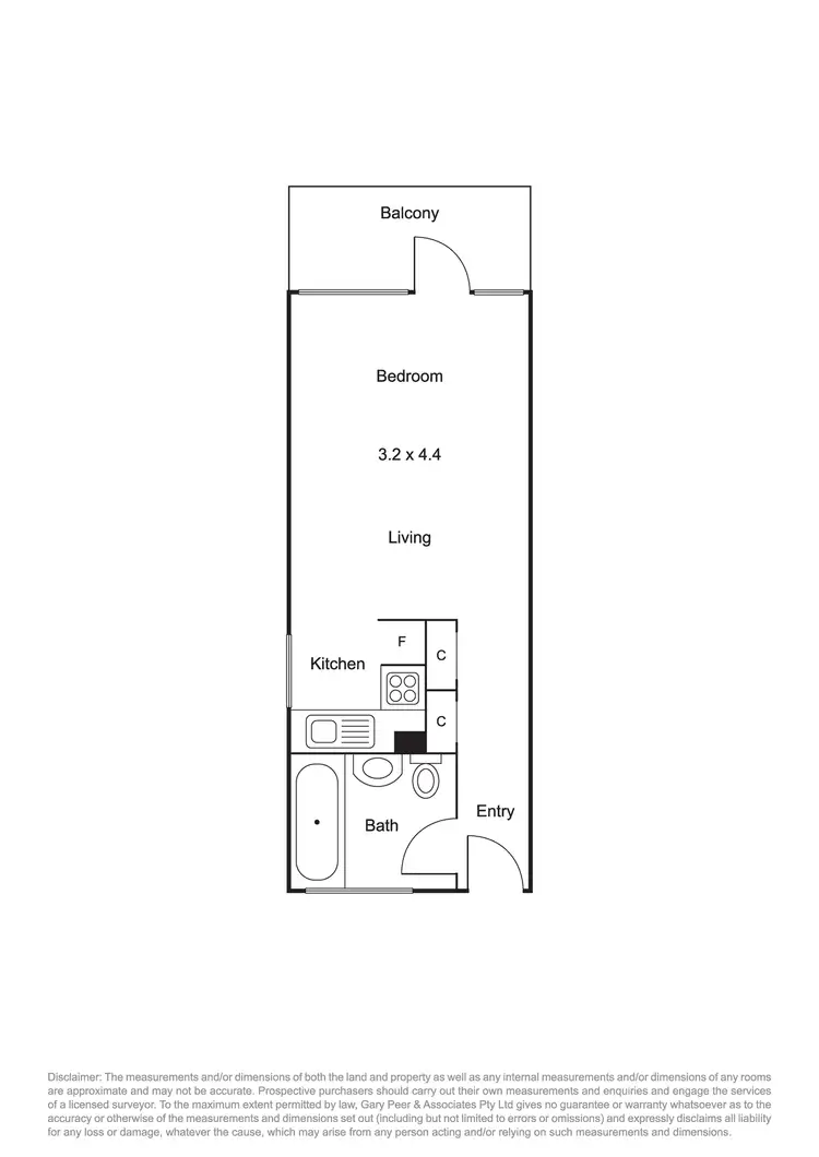 Floorplan of Homely apartment listing, 22/3-25 Hanover Street, Fitzroy VIC 3065