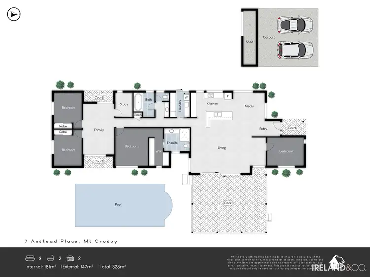 Floorplan of Homely house listing, 7 Anstead Place, Mount Crosby QLD 4306