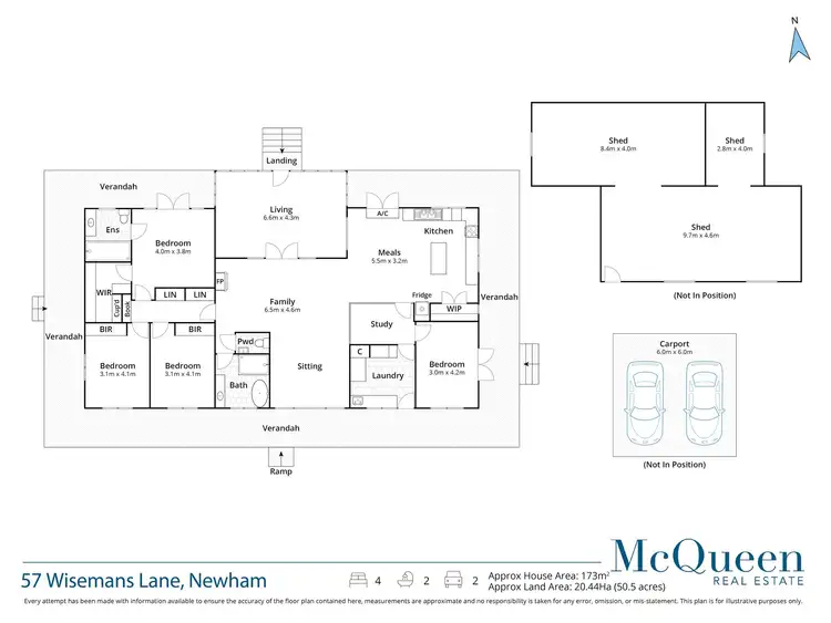 Floorplan of Homely house listing, 57 Wisemans Lane, Newham VIC 3442