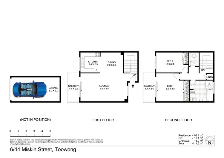 Floorplan of Homely unit listing, 6/44 Miskin Street, Toowong QLD 4066