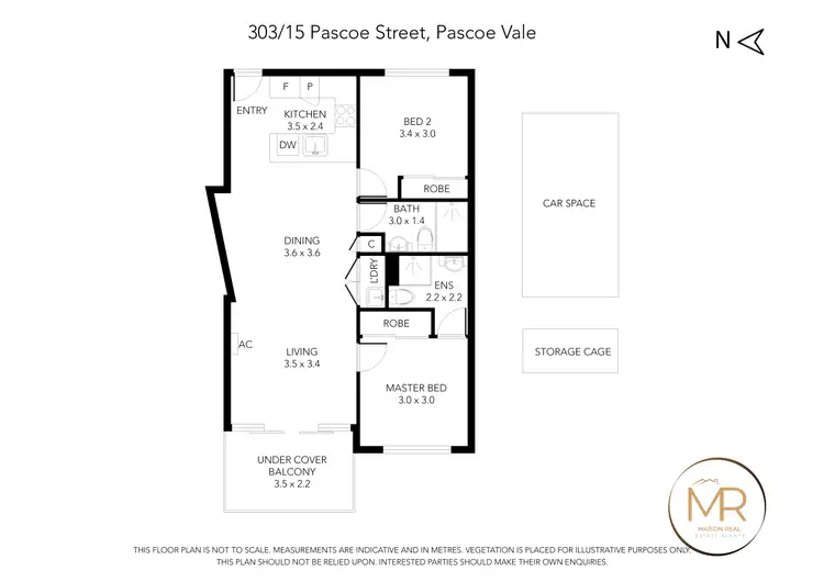 Floorplan of Homely apartment listing, 303/15 Pascoe Street, Pascoe Vale VIC 3044