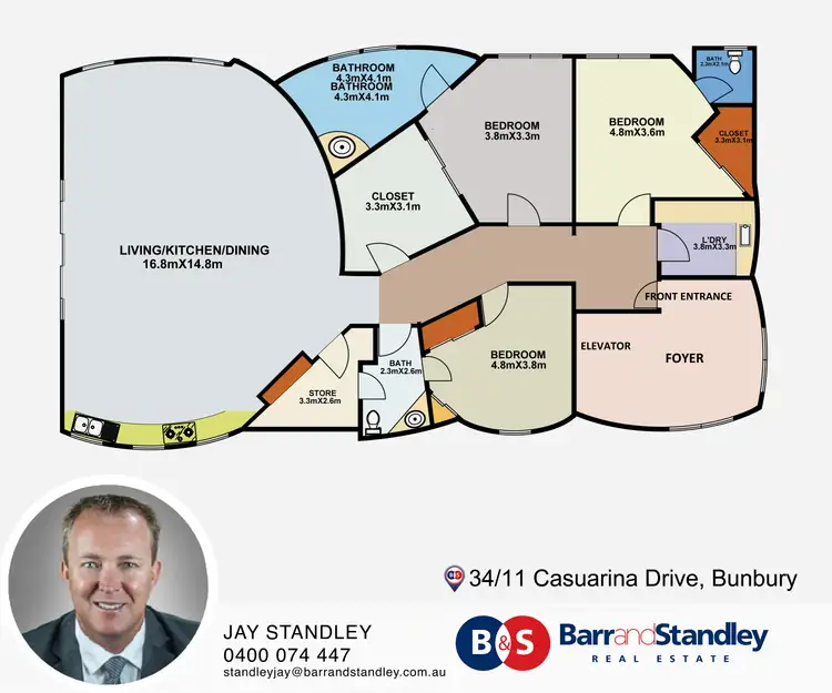 Floorplan of Homely apartment listing, 34/11-19 Casuarina Drive, Bunbury WA 6230