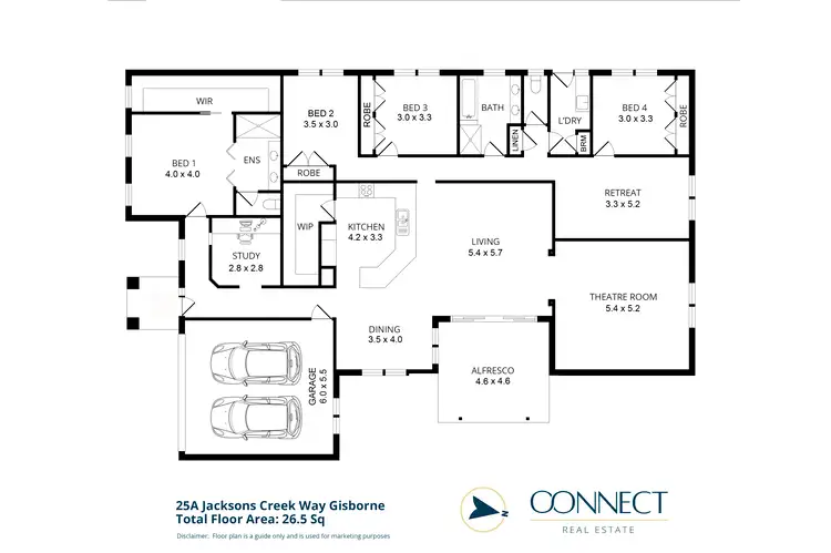 Floorplan of Homely house listing, 25A Jacksons Creek Way, Gisborne VIC 3437