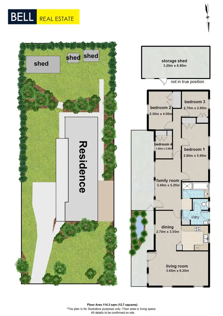 Floorplan of Homely house listing, 12 Bimbadeen Drive, Mooroolbark VIC 3138