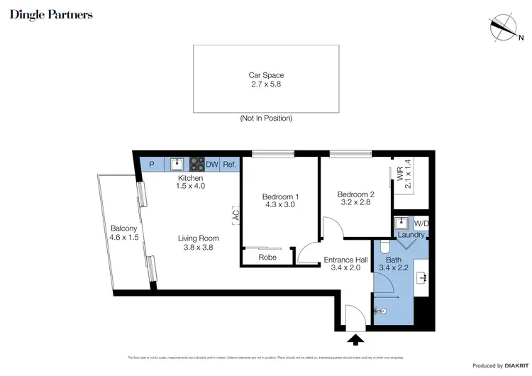 Floorplan of Homely apartment listing, 206B/699 Barkly Street, West Footscray VIC 3012