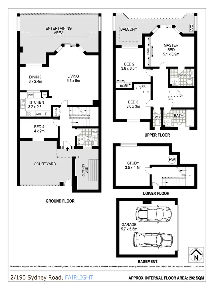 Floorplan of Homely townhouse listing, 2/190 Sydney Road, Fairlight NSW 2094