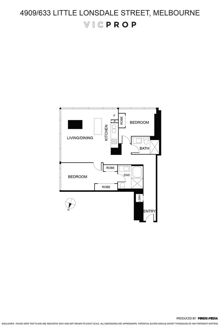 Floorplan of Homely apartment listing, 4909/633 Little Lonsdale Street, Melbourne VIC 3000