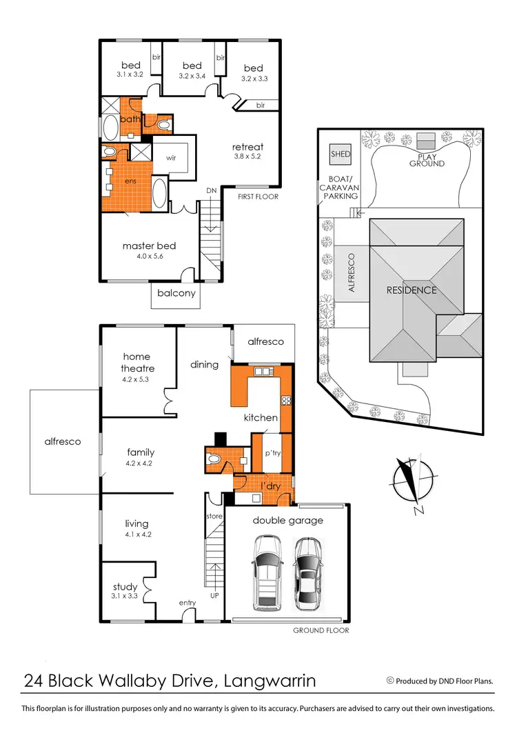Floorplan of Homely house listing, 24 Black Wallaby Drive, Langwarrin VIC 3910