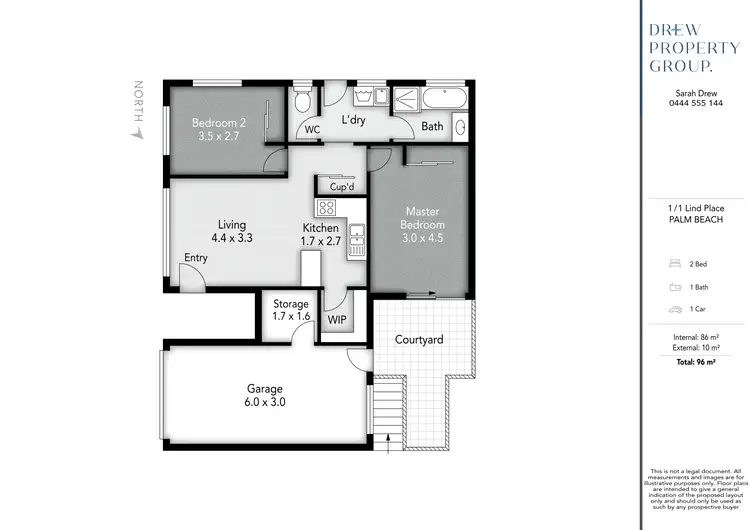 Floorplan of Homely unit listing, 1/1 Lind Avenue, Palm Beach QLD 4221