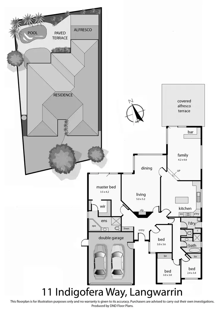 Floorplan of Homely house listing, 11 Indigofera Way, Langwarrin VIC 3910