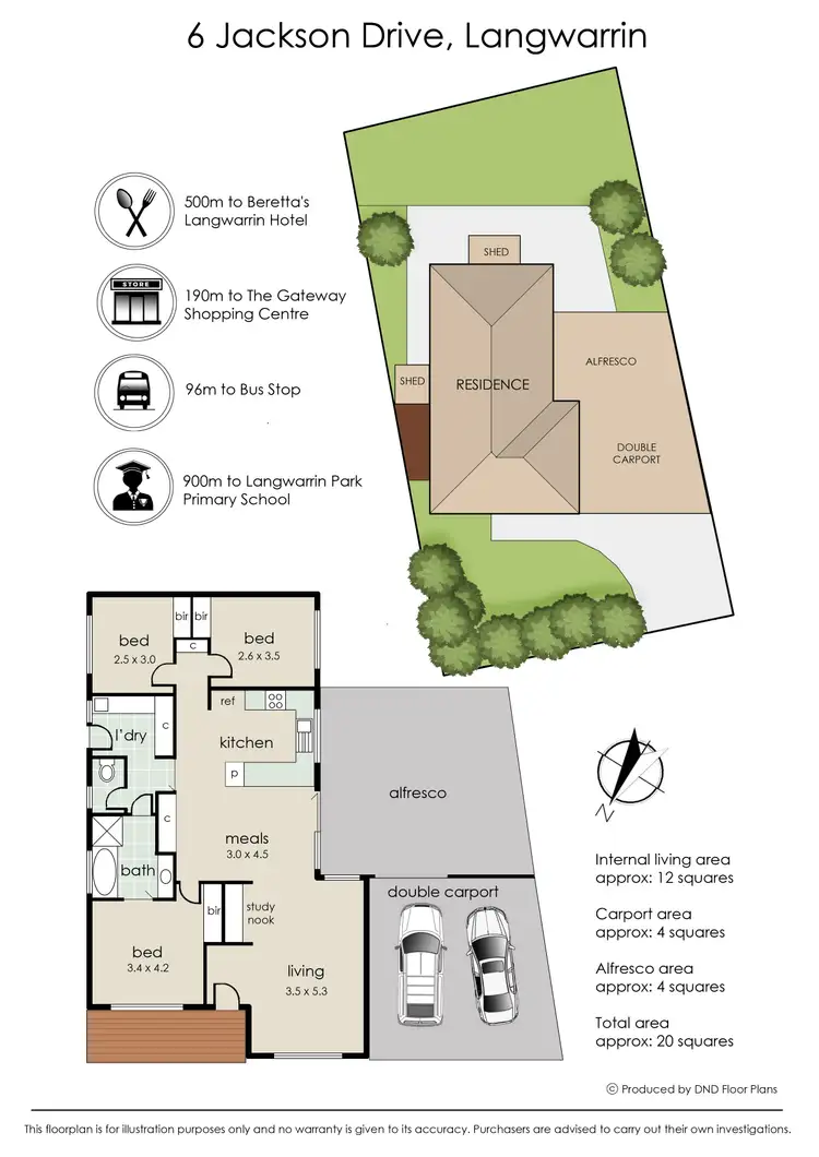 Floorplan of Homely house listing, 6 Jackson Drive, Langwarrin VIC 3910