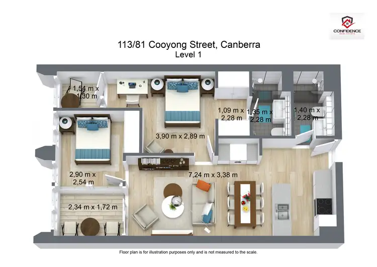 Floorplan of Homely apartment listing, 113/81 Cooyong Street, Reid ACT 2612