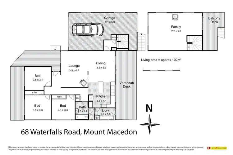 Floorplan of Homely house listing, 68 Waterfalls Road, Mount Macedon VIC 3441