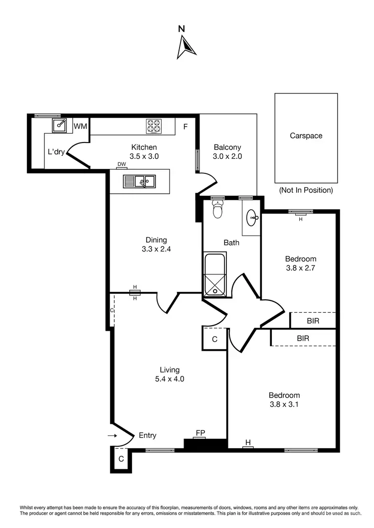Floorplan of Homely apartment listing, 4/32 Wimba Avenue, Kew VIC 3101
