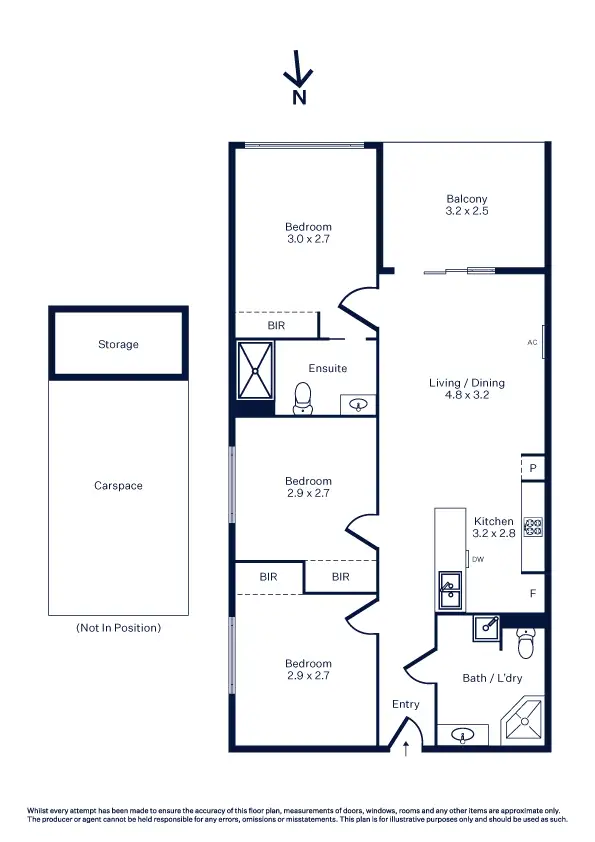 Floorplan of Homely apartment listing, 1503D/4 Tannery Walk, Footscray VIC 3011