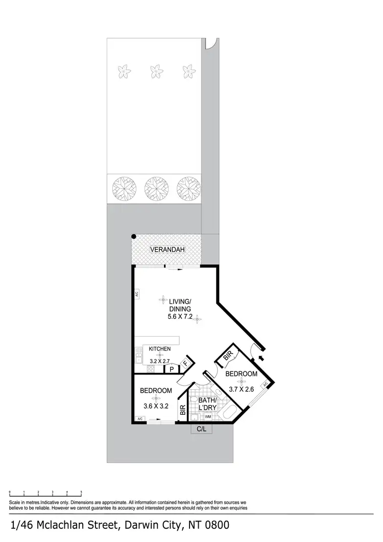 Floorplan of Homely unit listing, 1/46 Mclachlan Street, Darwin City NT 800