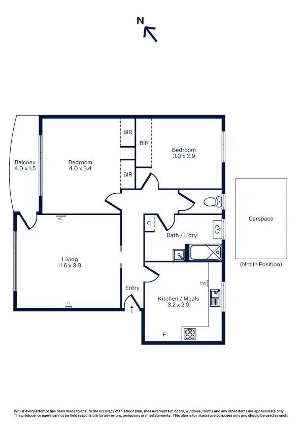 Floorplan of Homely apartment listing, 10/97 Verdon Street, Williamstown VIC 3016