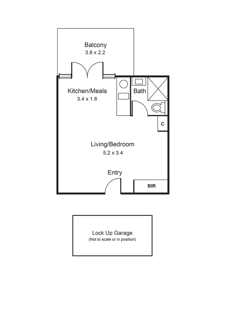 Floorplan of Homely unit listing, 1/340 Beaconsfield Parade, St Kilda West VIC 3182