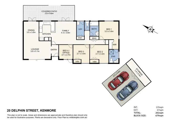 Floorplan of Homely house listing, 20 Delphin Street, Kenmore QLD 4069