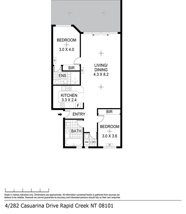 Floorplan of Homely apartment listing, 4/282 Casuarina Drive, Rapid Creek NT 810
