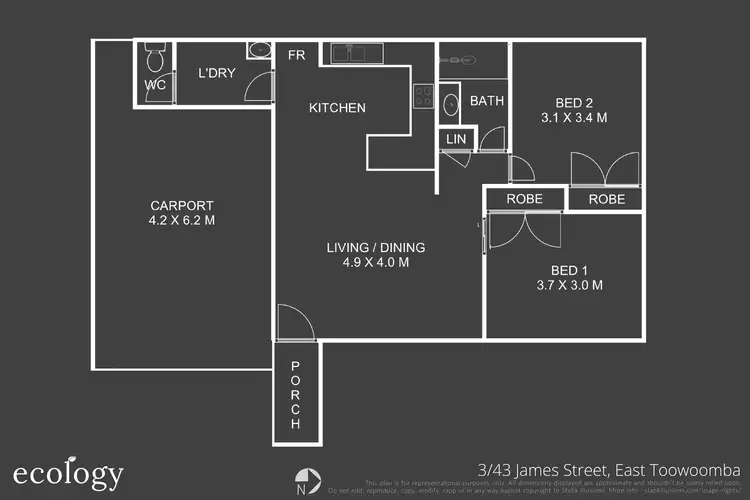 Floorplan of Homely unit listing, 3/43 James Street, East Toowoomba QLD 4350