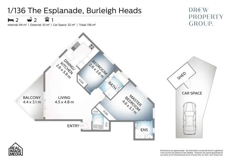 Floorplan of Homely apartment listing, 1/136 The Esplanade, Burleigh Heads QLD 4220
