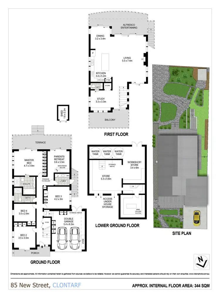 Floorplan of Homely house listing, 85 New Street West, Clontarf NSW 2093