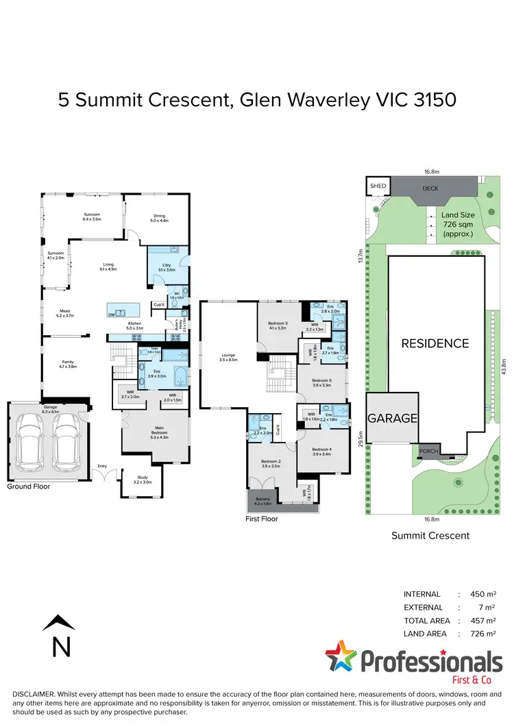 Floorplan of Homely house listing, 5 Summit Crescent, Glen Waverley VIC 3150