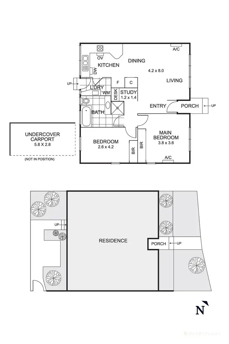 Floorplan of Homely unit listing, 1/51 Mt Dandenong Road, Ringwood East VIC 3135