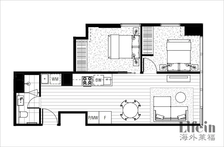 Floorplan of Homely apartment listing, 6106/70 Southbank Boulevard, Southbank VIC 3006