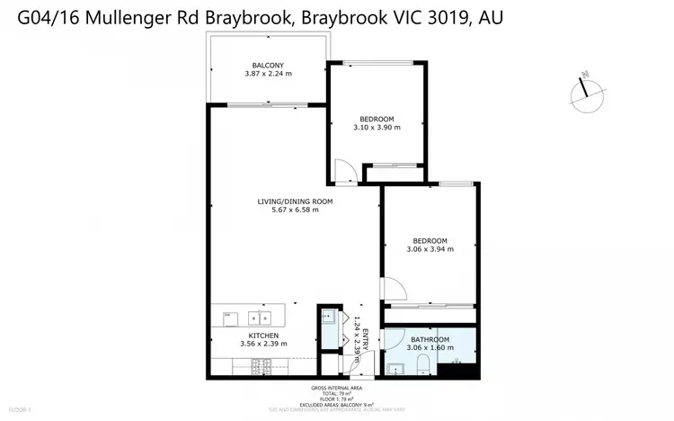 Floorplan of Homely apartment listing, G04/17 Mullenger Road, Braybrook VIC 3019
