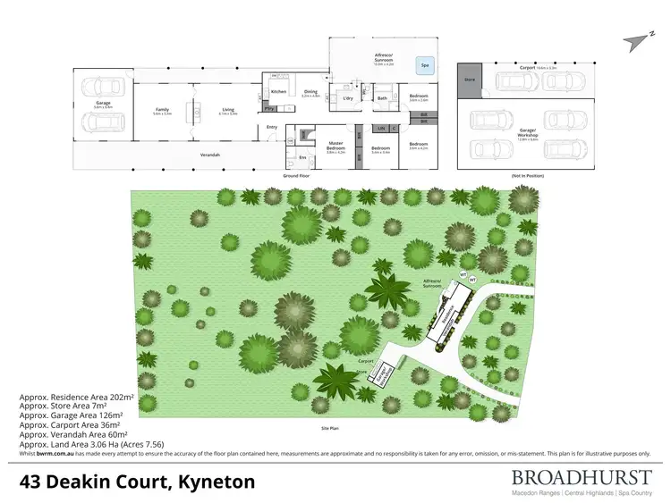 Floorplan of Homely house listing, 43 Deakin Court, Kyneton VIC 3444